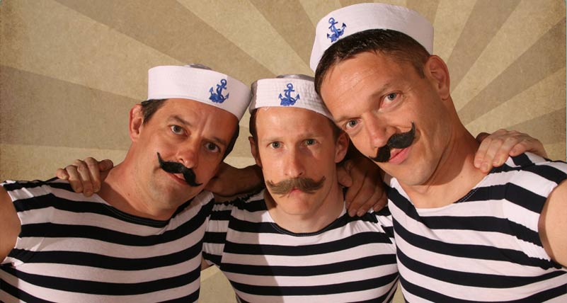 A trio of splendid sailors. Nautical, but nice!